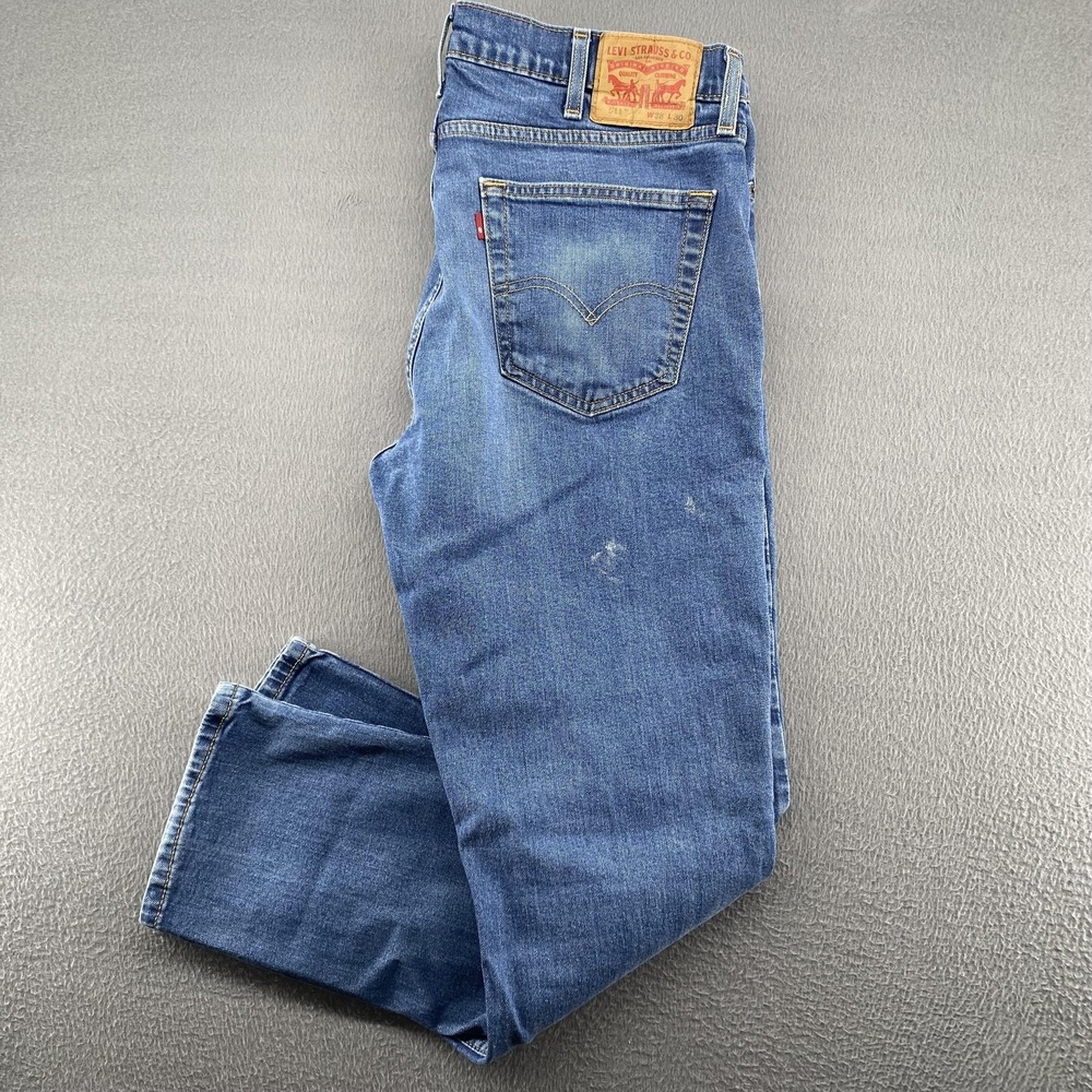 Levis 514 Jeans Mens 33x30 Blue Straight Leg Stretch Denim‎ Medium Wash